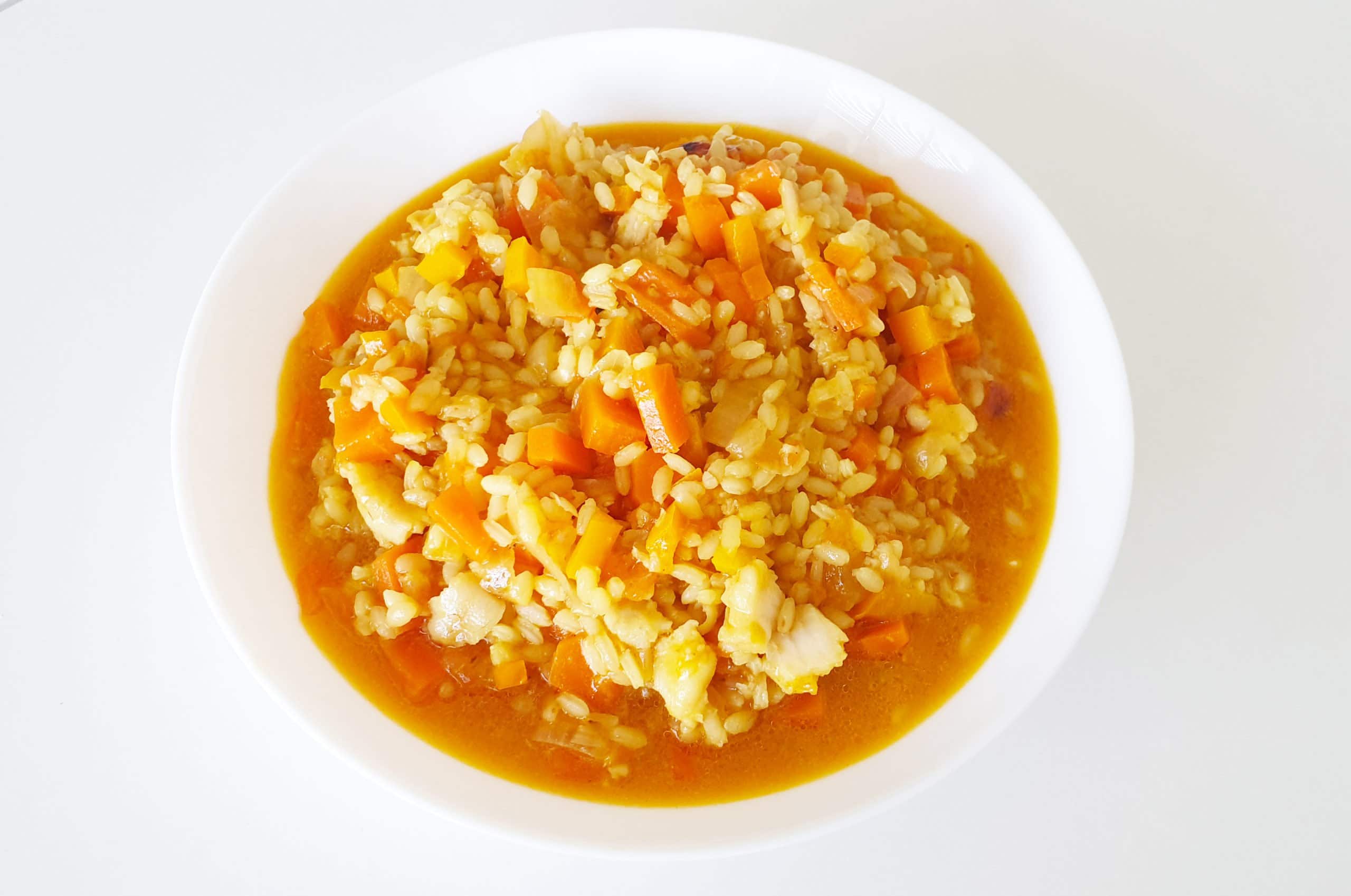 Arroz Caldoso Con Merluza Y Verduras