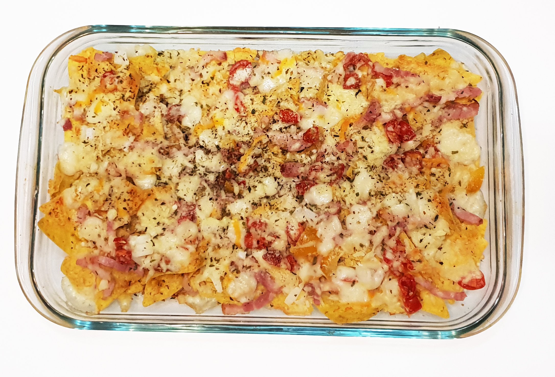 Bandeja de Nachos con Queso al Horno