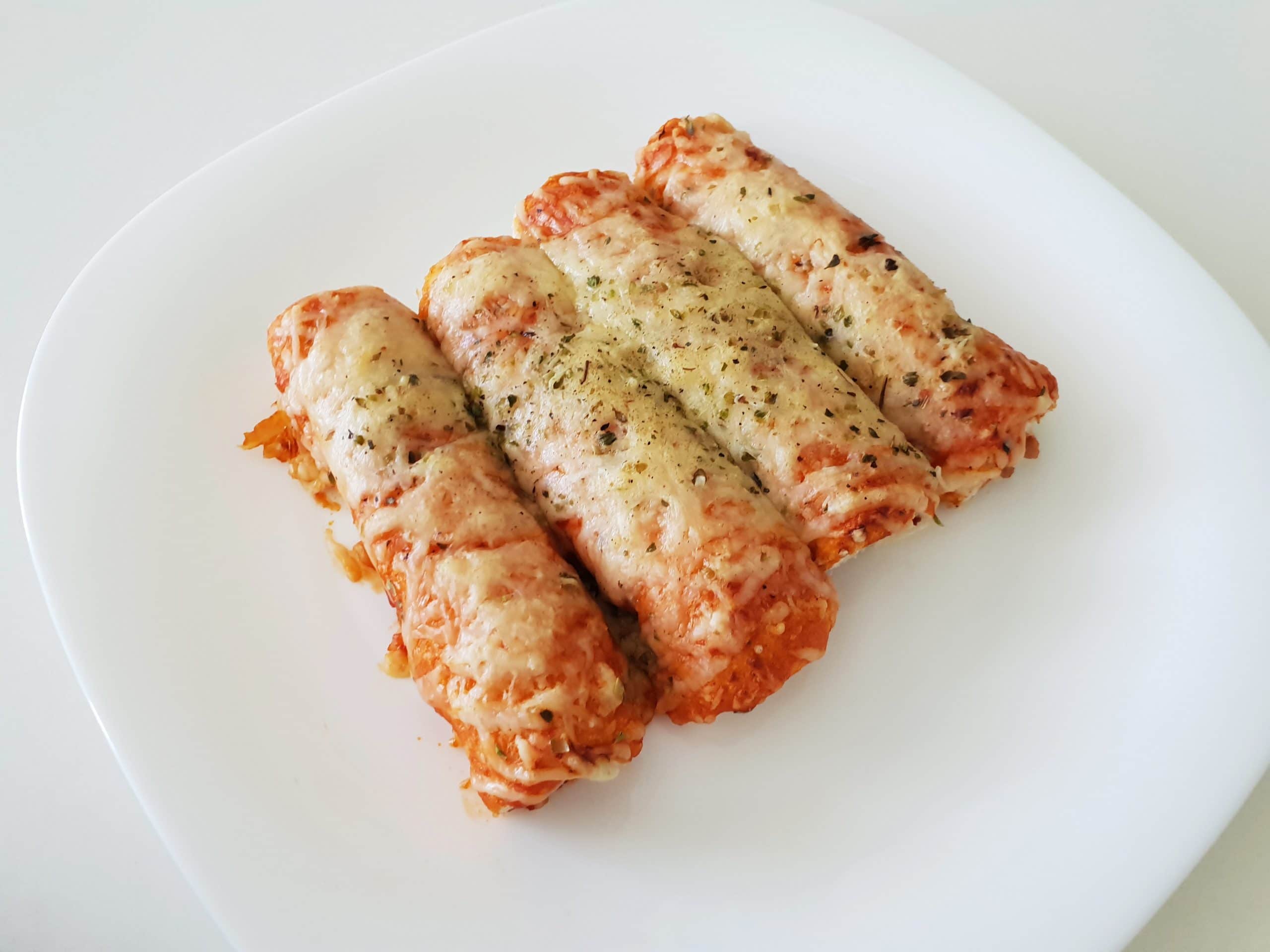 Canelones de pan de molde