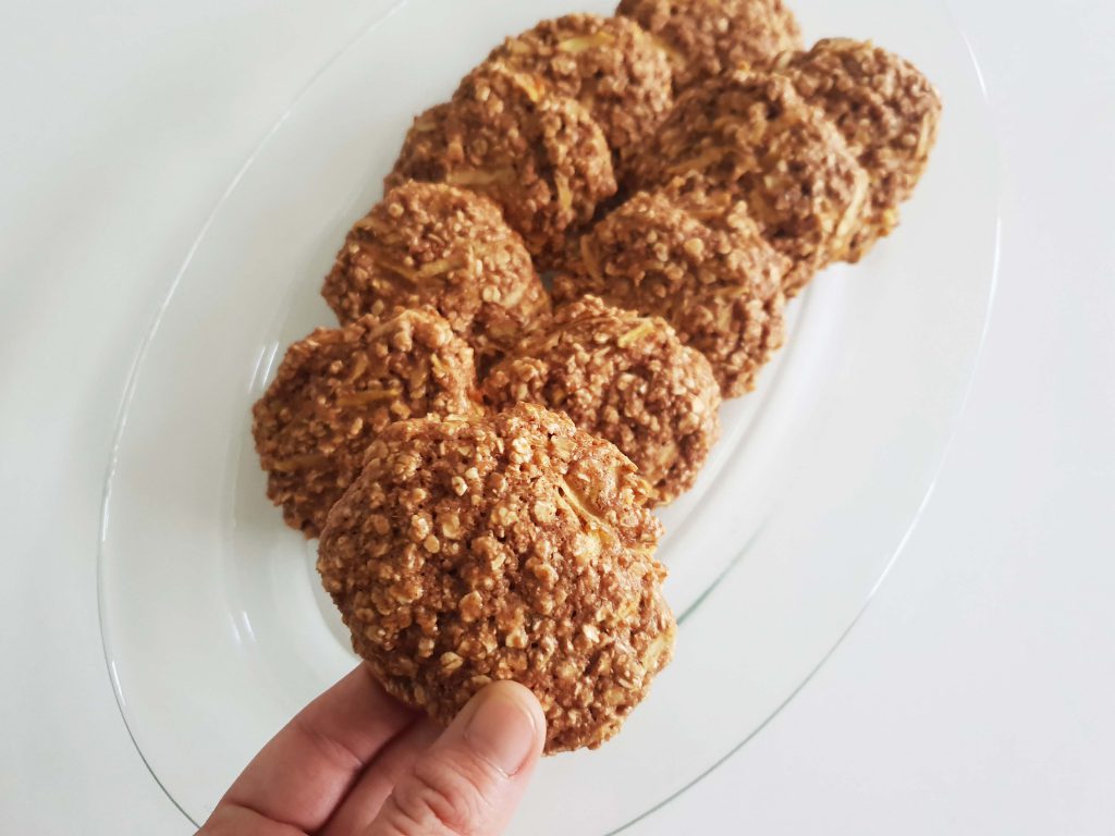 Galletas de avena y manzana receta