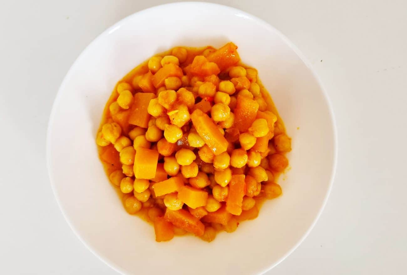 Guiso de Garbanzos con Calabaza