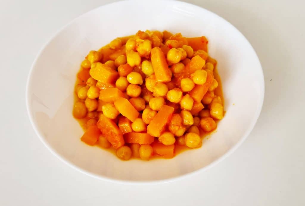 receta Guiso de Garbanzos con Calabaza