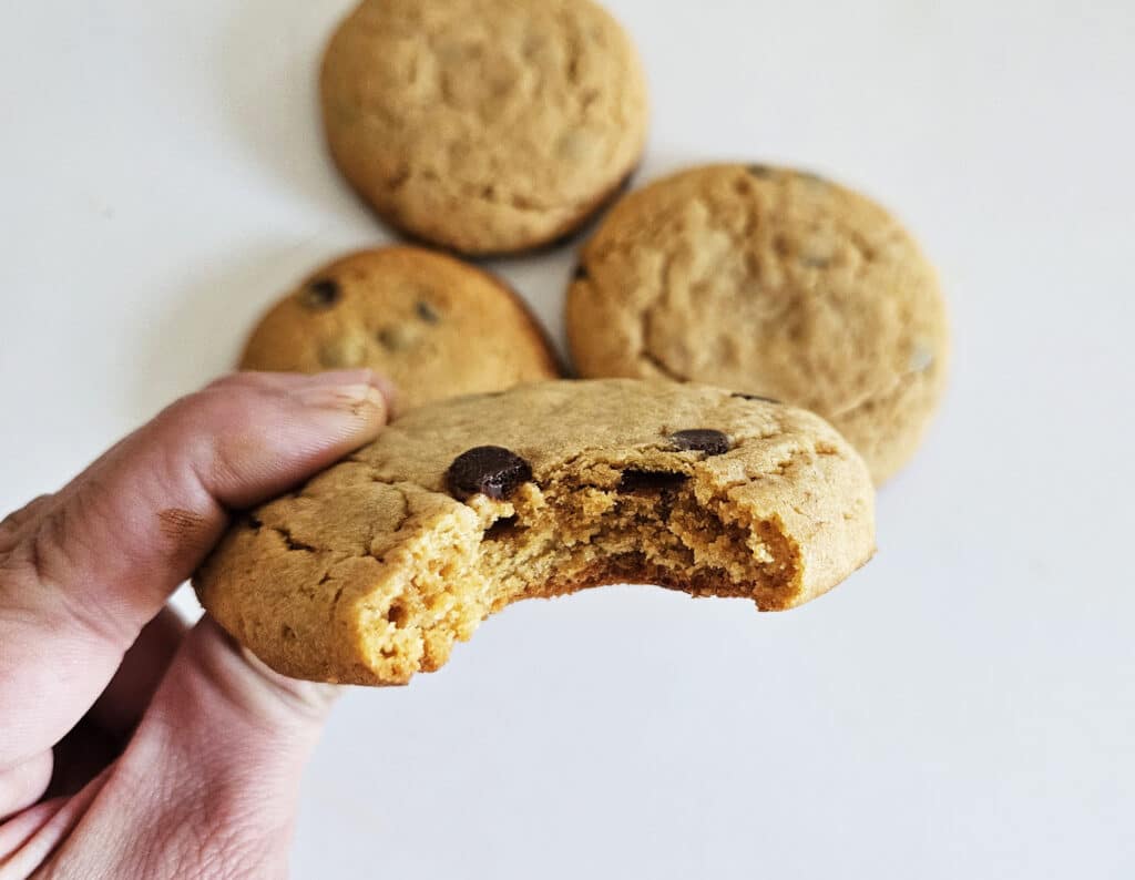 Receta de Galletas de crema de cacahuete con chocolate