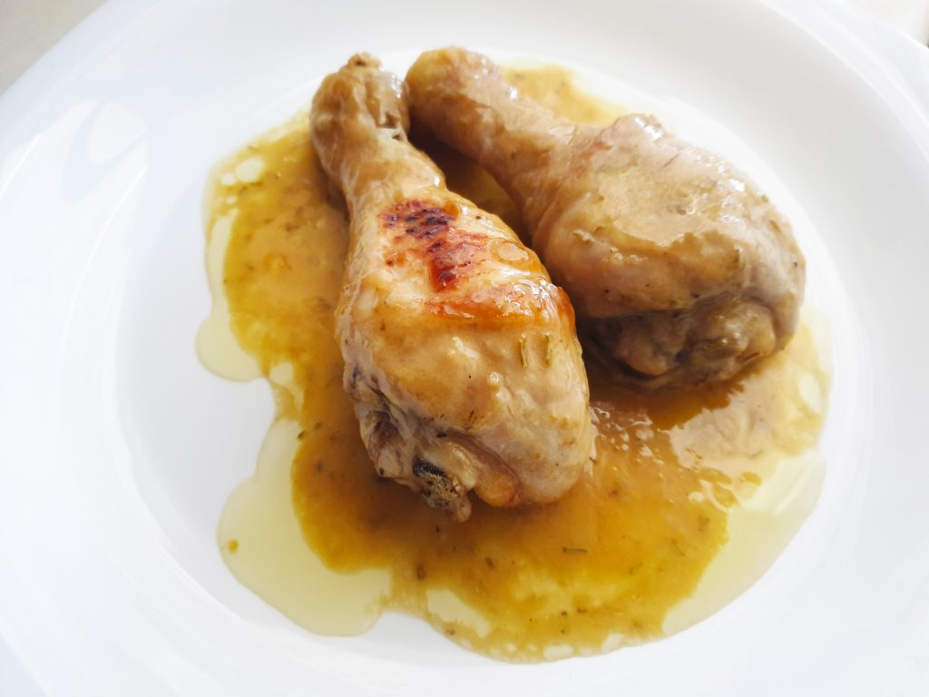 Pollo con miel y mostaza