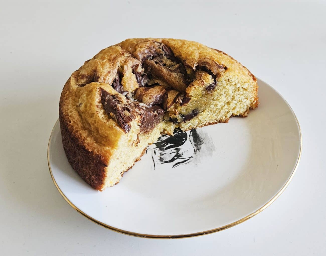 Bizcocho fácil de vainilla y Nutella