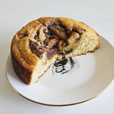 Bizcocho fácil de vainilla y Nutella