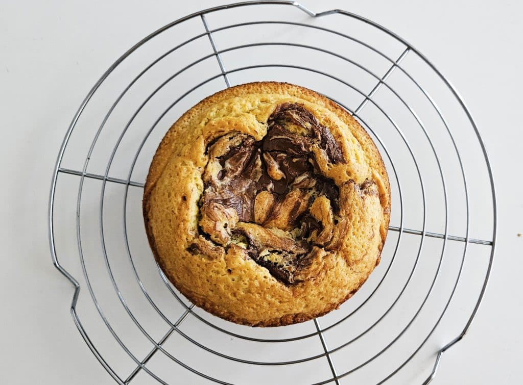 Receta de Bizcocho fácil de vainilla y Nutella
