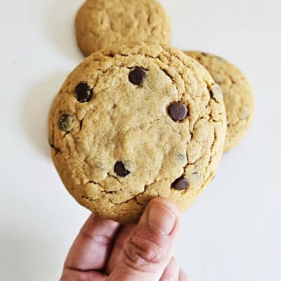 Galletas de crema de cacahuete con chocolate