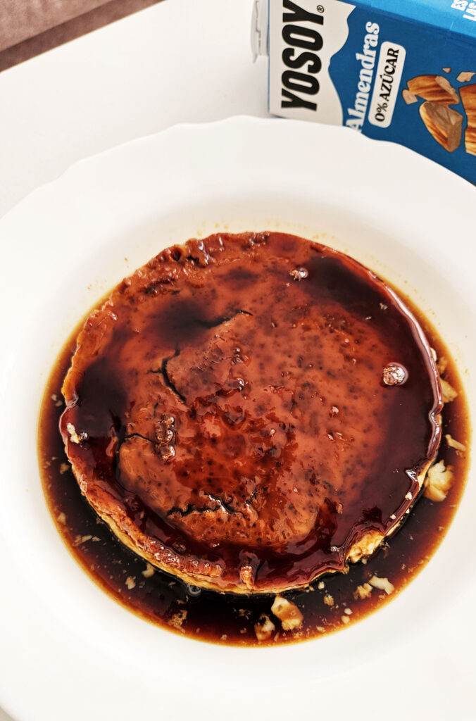 Flan sin lactosa con leche de alemendras yosoy