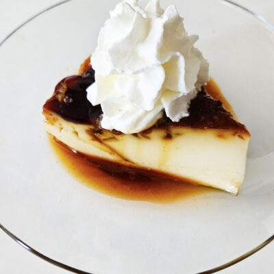 Flan sin lactosa con leche de almendras