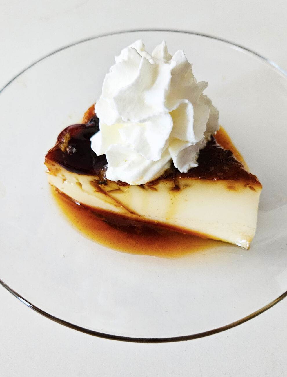 Flan sin lactosa con leche de almendras