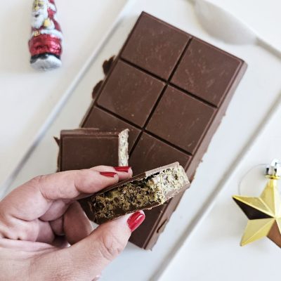 Turrón de Choco Krispies y Crema de Pistacho